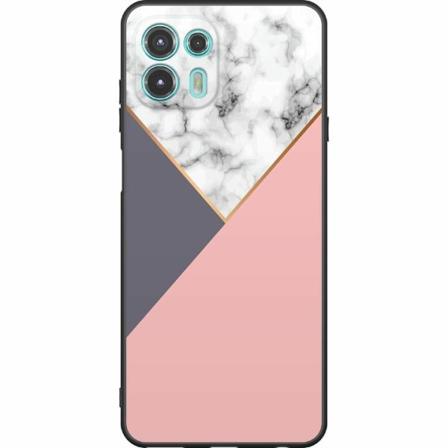 Motorola Edge 20 Lite Svart Skal Marble Cut