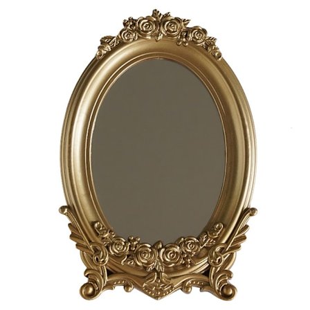 1 st dekorativ spegel dekorativ förvarings spegel arbetsbord dekor armband hållare bricka stående smink spegel blommig ram smink spegel