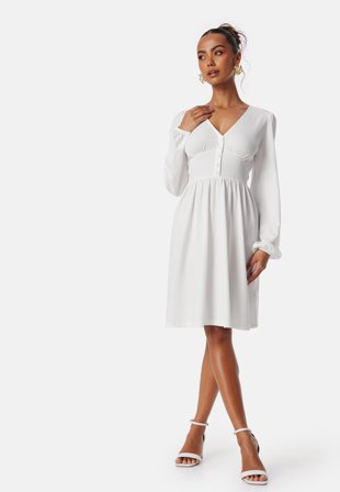 BUBBLEROOM-Structure Button Short Dress-XL