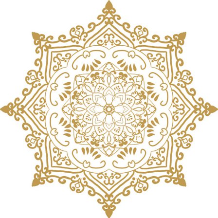 Blomster veggklistremer veggdekorasjon for soverom stue yoga (gull)