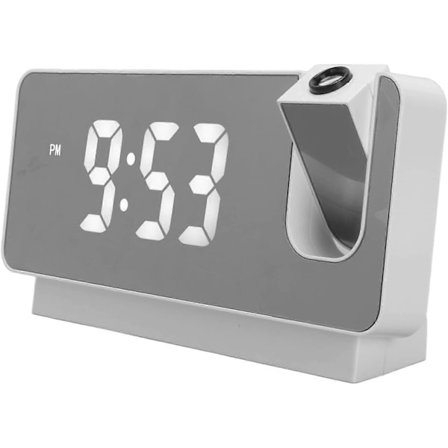 Prosjektorvekkerklokke, HD LED-vekkerklokke med tak-/veggprojeksjon