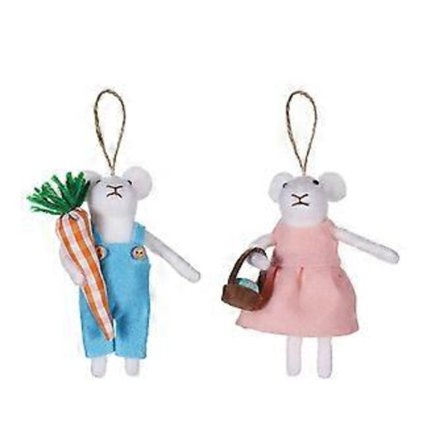 2 kpl:n pakkaus Huopa Hiiri Riippuvat Koristeet Tyylikäs Joulukuusen Riipus Koristeellinen Sarjakuva Eläin Kodin Sisustus