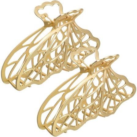 2 stk. Hårspænder med sommerfugle til kvinder, guld hårklemmer til kvinder, hårklemme tilbehør dame