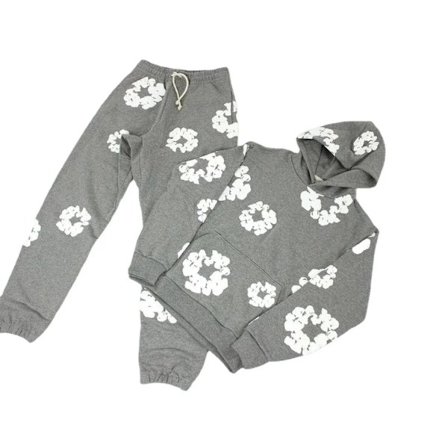 Y2K 2-delt treningssett for menn og kvinner Hip Hop Grafisk langærmet hettegenser og bukser Hettesett