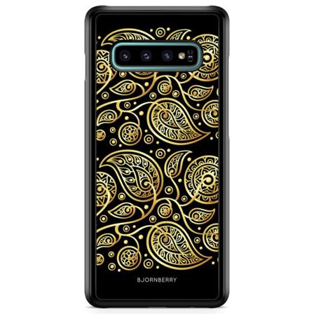 Bjornberry Skal Samsung Galaxy S10 - Guld Blommor