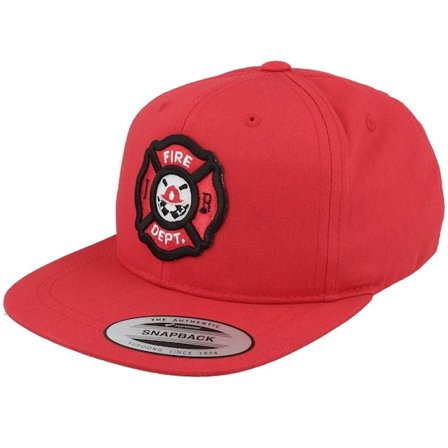 Kiddo Cap - Rouge snapback Casquette - Kids Fire Fighter Junior 3d Patch Red Snapback @ Hatstore
