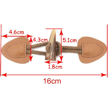 Læder Horn Toggle Knapper 8 Par Horn Fastener Knapper Pu Læder Sy Knapper Toggle Fastener Til Diy Tøj Sy Tilbehør(beige Og Brun