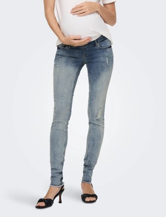 Only Maternity Olmblush Mid Sk Ank Rw Dnm Noos - Blue - S x 32