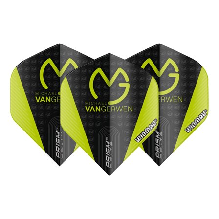 Winmau MVG Black & Green With Logo Prism Delta Standard