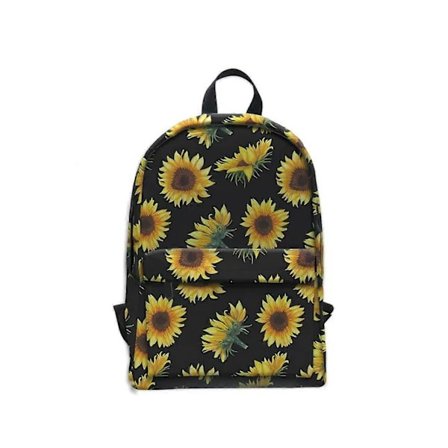 Ny Oxfordstof 3D solsikke tryk vandtæt skoletaske dame rygsæk notebook rygsæk