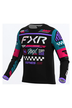 Crosstrui FXR Podium Gladiator Zwart/Koraal/Groenblauw M