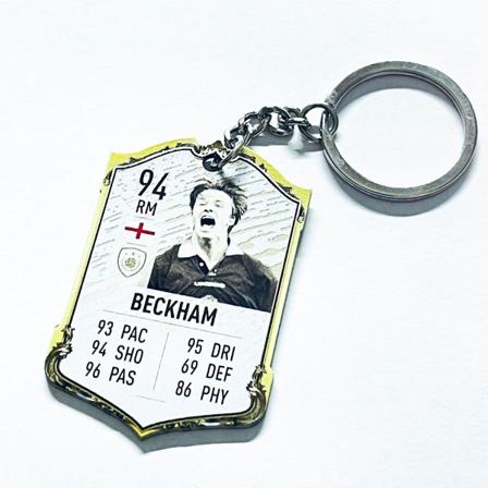 Football Club Keychain World Cup Akrylhänge nyckelring beckham 94