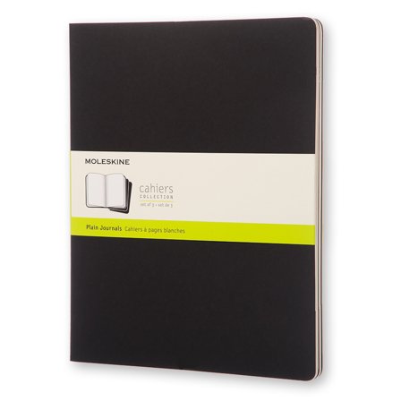 Moleskine Cahier XXL Notebook Black Plain