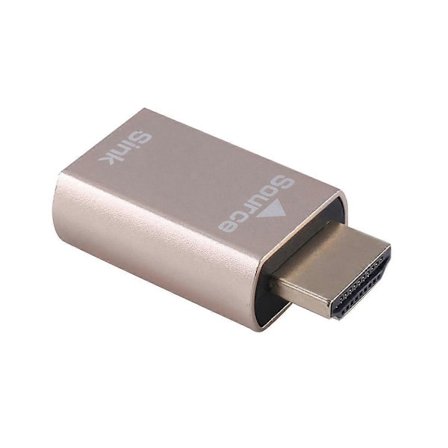-Kompatibel Låsskärm Signalhållare KVM HDMI2.0 Virtuell Adapter EDID DDC Dummy Plug för -Kompatibel