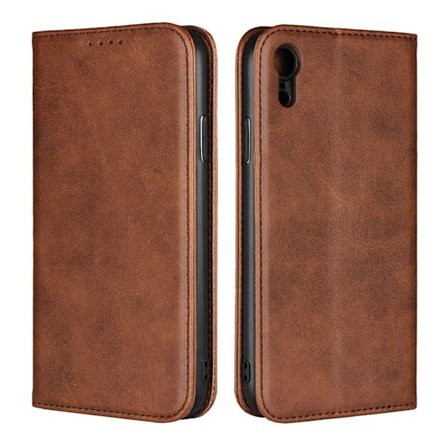 iPhone Xr beskyttende cover af syntetisk hud - Kaffe