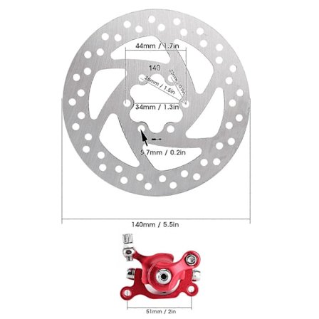Bromsok Bromsbelägg Set i Aluminiumlegering Universal för 24-48V Liten Elektrisk Scooter