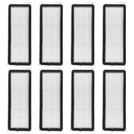 8 stk. HEPA-filtre til Roborock Qrevo Curv, P10 Pro, P20 Pro, Qrevo S, Qrevo Pro, Qrevo MaxV robotstøvsuger tilbehør