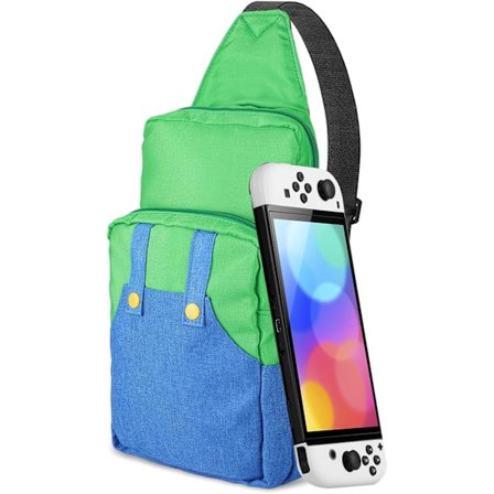 Söt Reseväska för Nintendo Switch/Lite/OLED/Steam Deck, Bärbar Crossbody Axelväska för NS SD Konsol Dock Joy-Cons Tillbehör Förvaring
