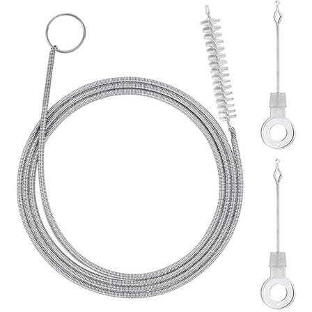 3-delt sæt med børster til føderør, køleskabsbørster, fleksibel børste til rengøring af føderør og afløbsrenser til bruser, køkken og køleskab