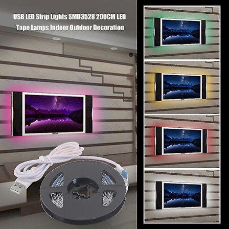 USB LED-lysstripe SMD3528 200cm Innendørs Utendørs Dekor
