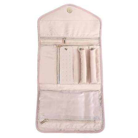 Smykkerull Organizer Bærbar Smykkeskrin Reise Clutch Oppbevaringspose