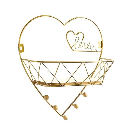 Vægmonteret Krog Ophæng Display Stand Holder Æstetik Boligindretning Multifunktionel Hjerteform