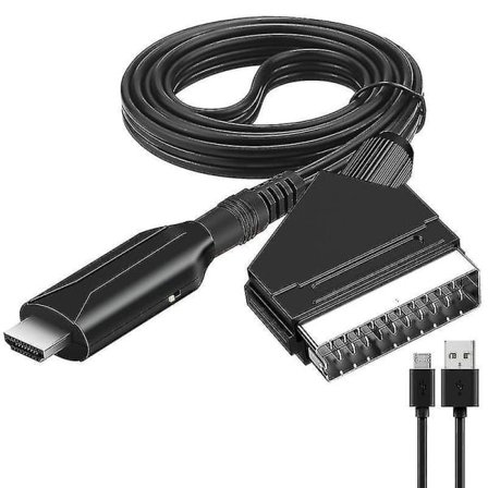 Scart til HDMI-omformer Audio Video Adapter for Hdtv/dvd/set-top Box/ps3/pal/ntsc-WELLNGS