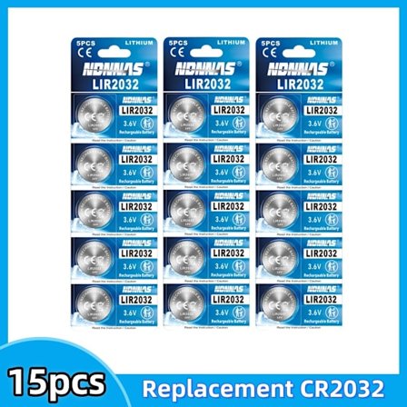 2-50 STK LIR2032 genopladeligt batteri 3,6V erstatning CR2032 lithium-ion batteri 40mAh lithium celle mønt batterier
