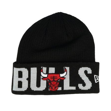 New Era - NBA Schwarz cuff Mütze - Chicago Bulls Wordmark Beanie Black Cuff @ Hatstore