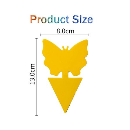 100 stk. Klæbrige Frugtsmugsfælde, Gula Insektfælder Myg Til Indendørs/udendørs Planter C