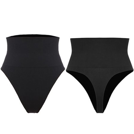 Slanketruse med høy midje Thong Shape SVART M