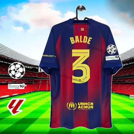 Kauden 2025-2026 seurajoukkueiden MM-kisapaita Barcelona FC kotipaita nro 3 BALDE fanipaita