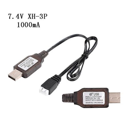 Høykvalitets Universal 7.4v Lader 2000mA/1000mA/500mA XH-3P 2S Li-ion Elektrisk RC Leketøy Drone USB Lader Tilbehør