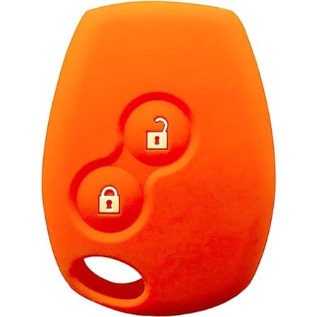 Silikonikotelo Renault-avaimelle 2 avaimelle Auton kaukosäätimen suojaus (Oranssi)