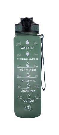 Elevate Motivations Vandflaske 900 ml Forrest Green, Sport & Velvære, Drikkedunke & Shakers, Drikkedunke