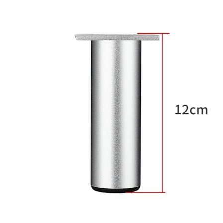 4 st/set Metallben Möbelben SILVER 12CM Silver