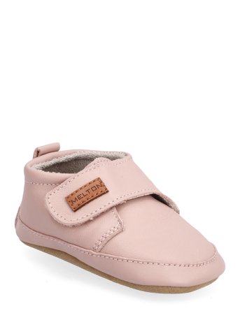 Melton Classic Leather Slippers - Pink - 26/27