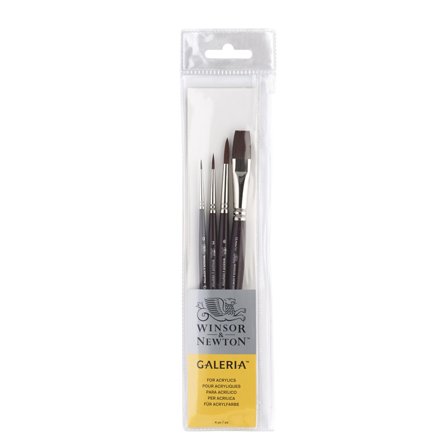 Winsor & Newton Galeria Brush Round/Long Handle 4-sæt