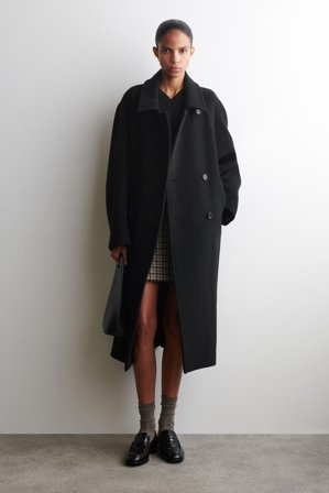 COS Women's Sparkly Fine Wool Socks in Beige