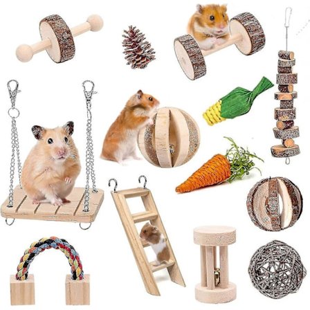 Tyggleker, Leker Syriske Leker 12-pakning Tannpleie Jeksel Tygging Trening - Degu