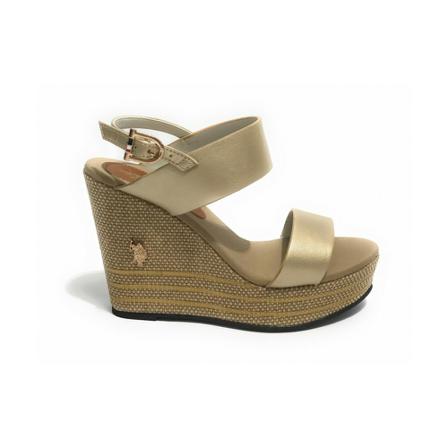 U.s. Polo Assn. Wedges gul, Dam Kilklack, Dam, Storlek: 40 EU