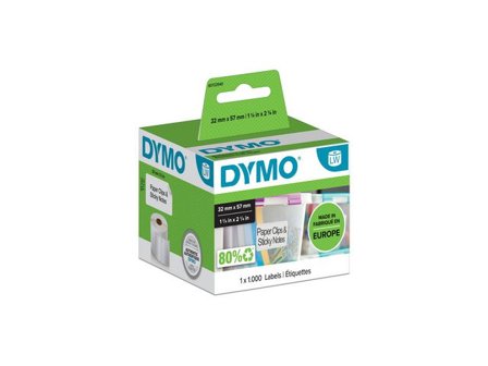 DYMO Etikett LW 57x32mm 1000/fp - Lyreco - Kontorsmaskiner - Etikettskrivare och etiketter - Etiketter - Dymo
