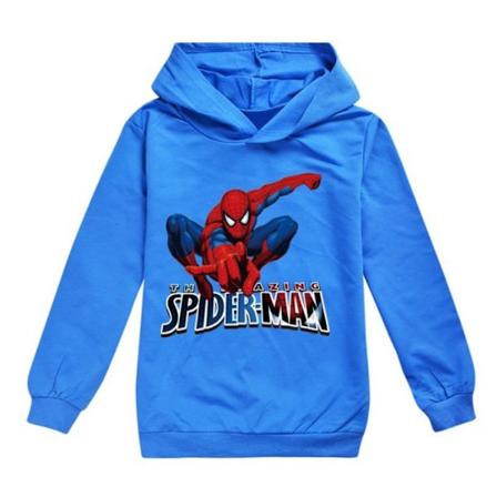 Spider-Man 3D-tryckt barnhoodie, långärmad tröja, blå blue 160cm