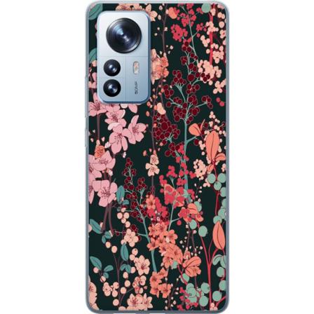 Xiaomi 12 Pro Läpinäkyvä kuori Kukat