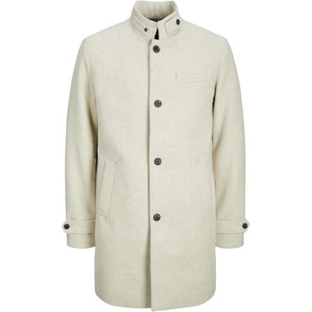 Jack & Jones, Jprblamelton wool coat sn brown rice/structure Bruin, Heren, Maat:S,polyester