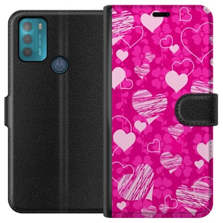 Yhteensopiva Lompakkokotelo Motorola Motorola Moto G50 PopSydänKuviointi