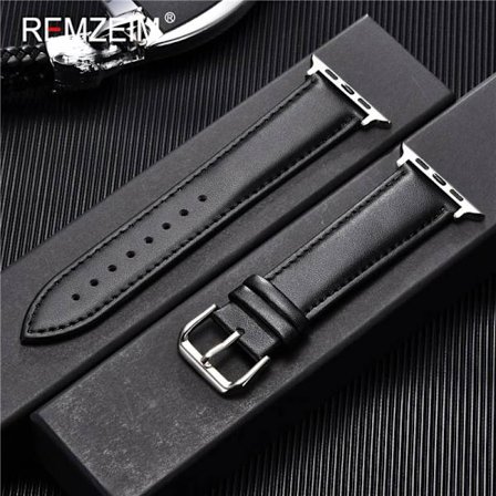 Aitoa nahkaa oleva vasikannahkaranneke 38mm 40mm 41mm iwatch 7 2 3 4 5 6 -kelloon, pehmeä korvaava ranneke 42mm 44mm 45mm, yhteensopiva Apple Watchin 