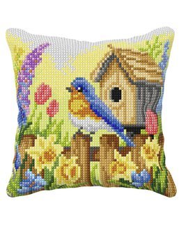 Broderikit Kudde Vårfågel