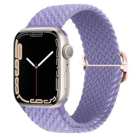 Elastiskt Vävd Armband till Apple Watch 42mm/44mm/45mm/46mm/49mm - Lila