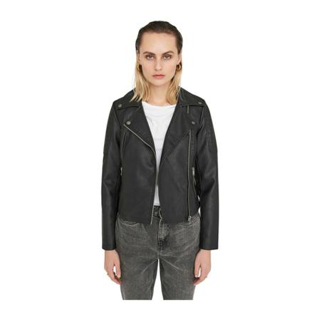 Noisy May, Leather Jackets Zwart, Dames, Maat:S,polyester